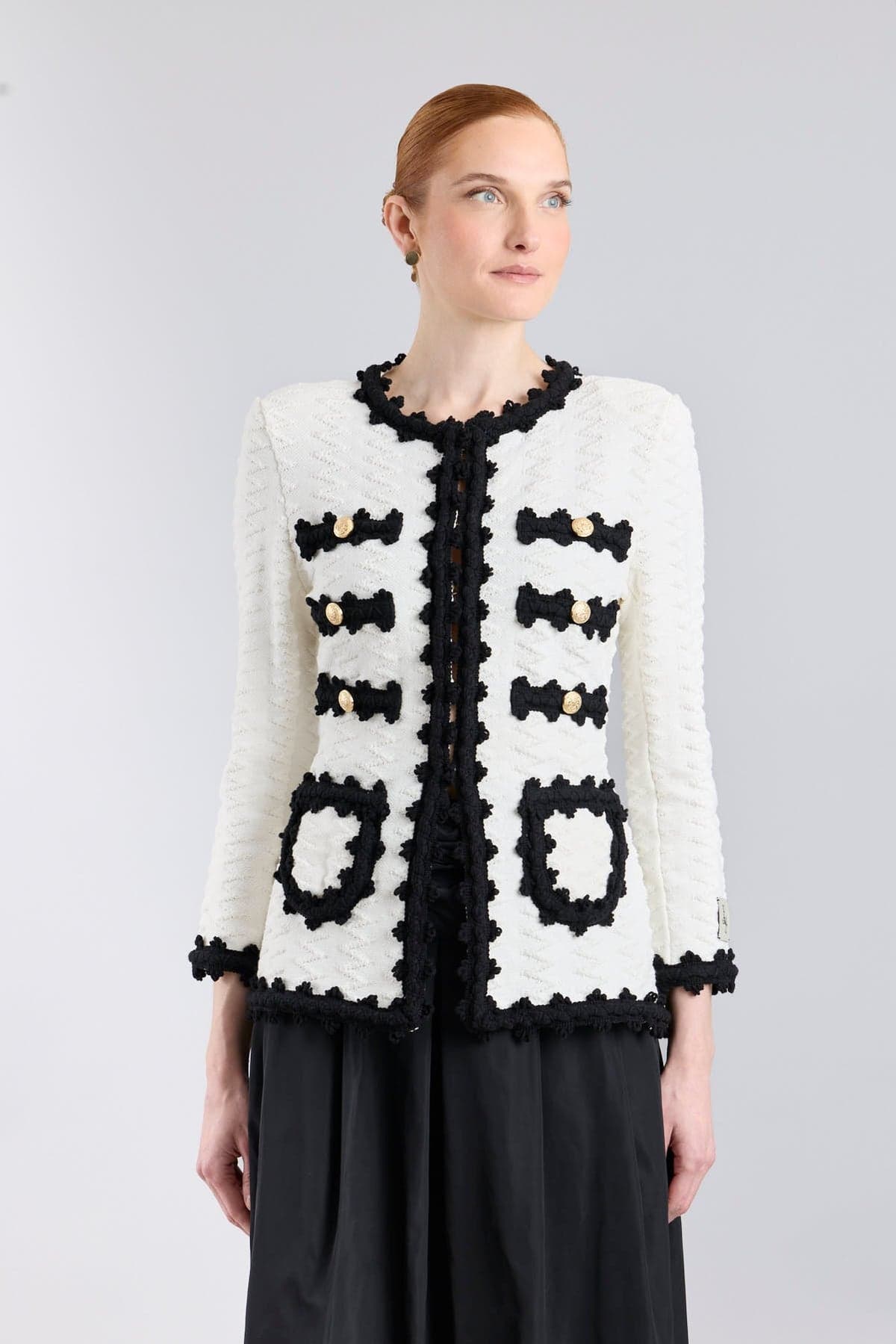 Oliver Monochrome Structured Knit Jacket – Limited Edition