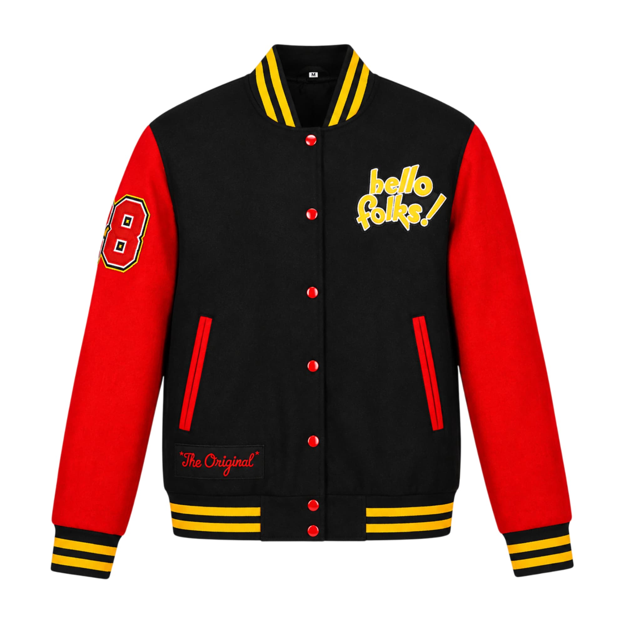 Mickey Mouse Pluto Red Black Varsity Jacket