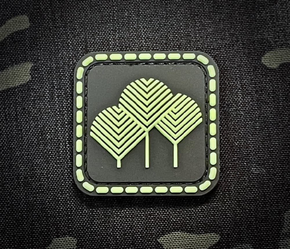 Wilderness Trees Patch, <br>2″ x 2″, GITD