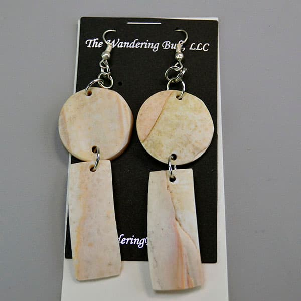 Earrings- Orange Conch Shell