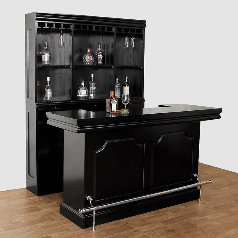 Black Modern Bar Counter and Cabinet – Bar WNL130