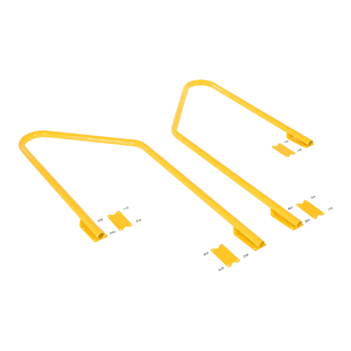 Retrofit Steel Handrail Kit for 3-Step Poly Step Stool – Yellow