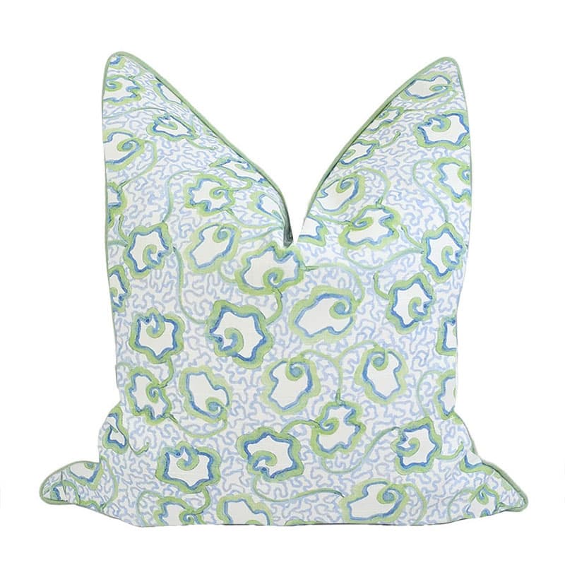 BISCAYNE COLLECTION IVY PILLOW / BLUE-GREEN