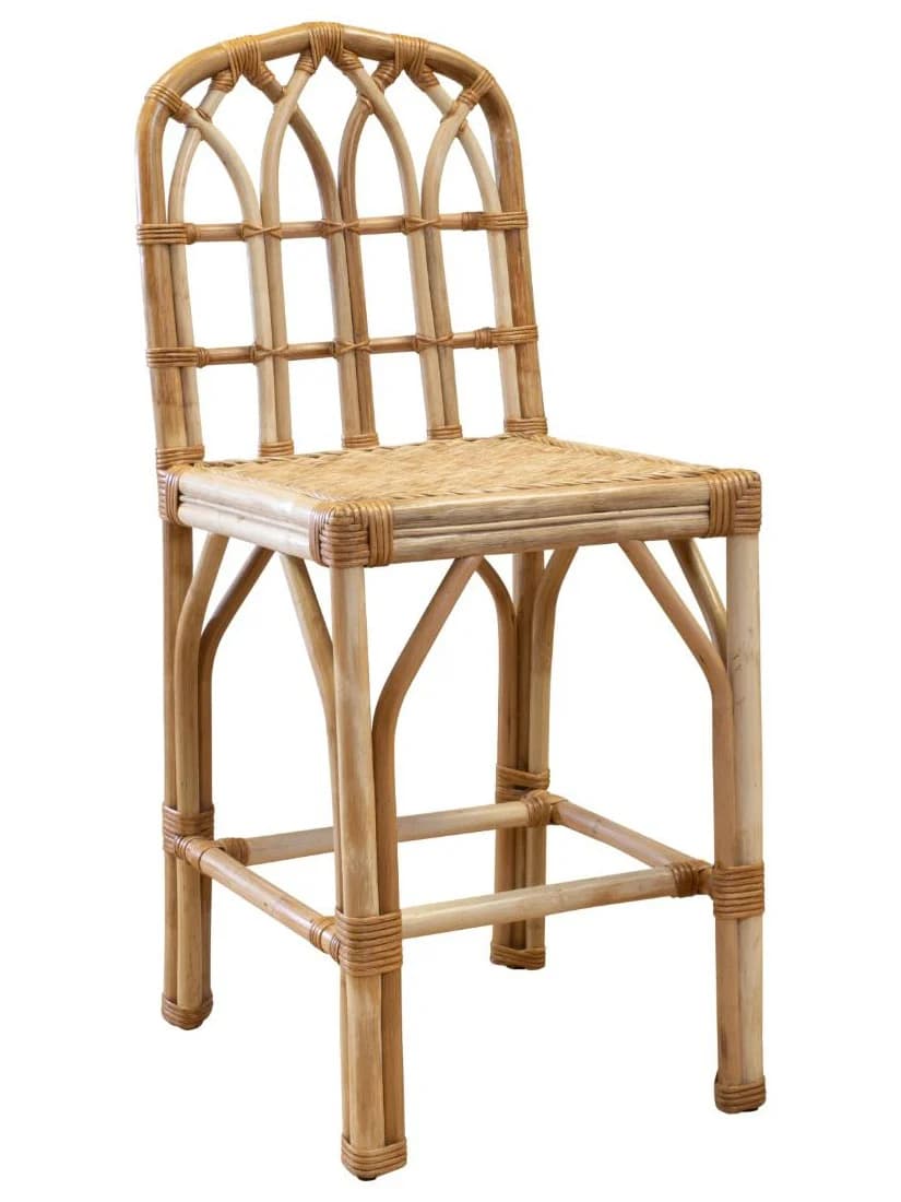 Moroccan Wicker Counter Stool