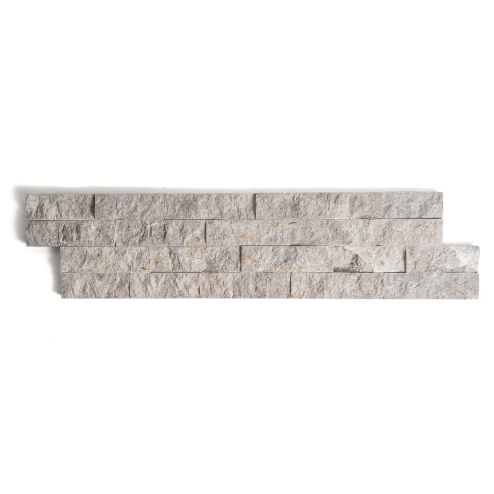Silver Shadow Split Face Marble Ledger Panel 6×24