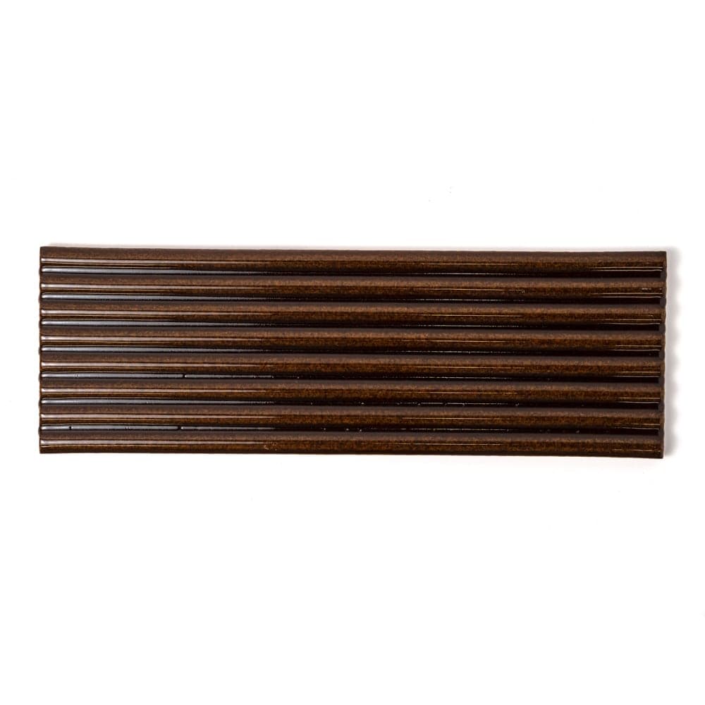 Hickory Glossy Fluted Ceramic Tile 4×12