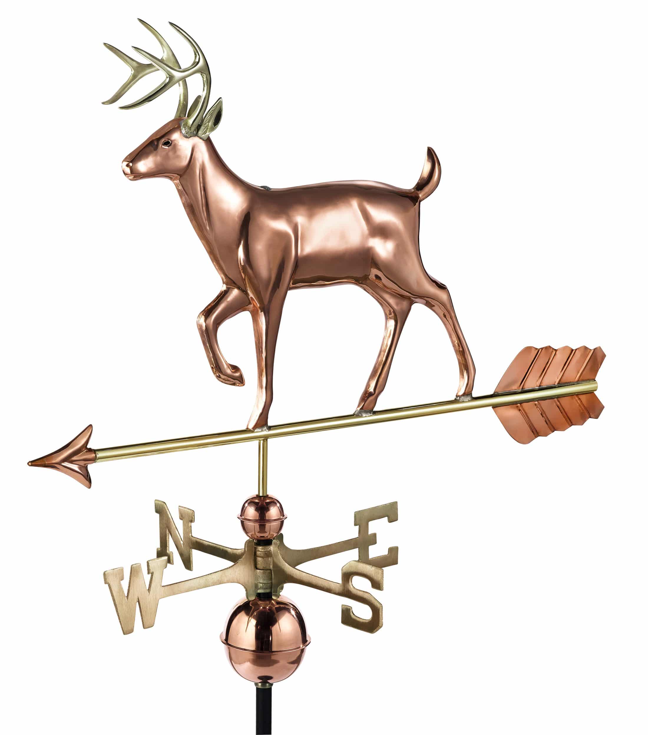 White Tail Buck Weathervane — Pure Copper