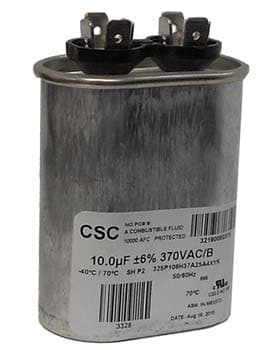 S1-02420046700 – Single Run Capacitor, 10 MFD, 370V (Flat)