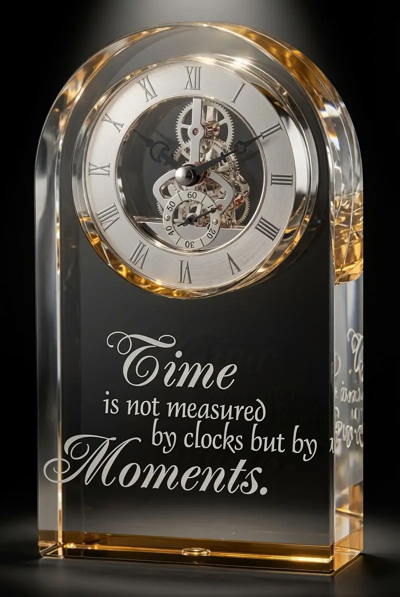 Golden Dome Crystal Clock