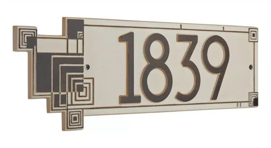 Whitehall Frank Lloyd Wright Cube Abstraction Modern Plaque, Standard 1-line