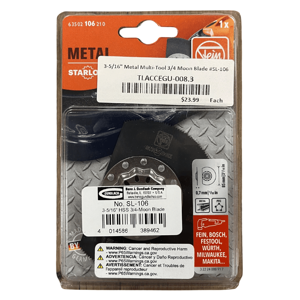 Starlock High Speed Steel 3/4 Moon Multi Tool Blade 3-5/16″