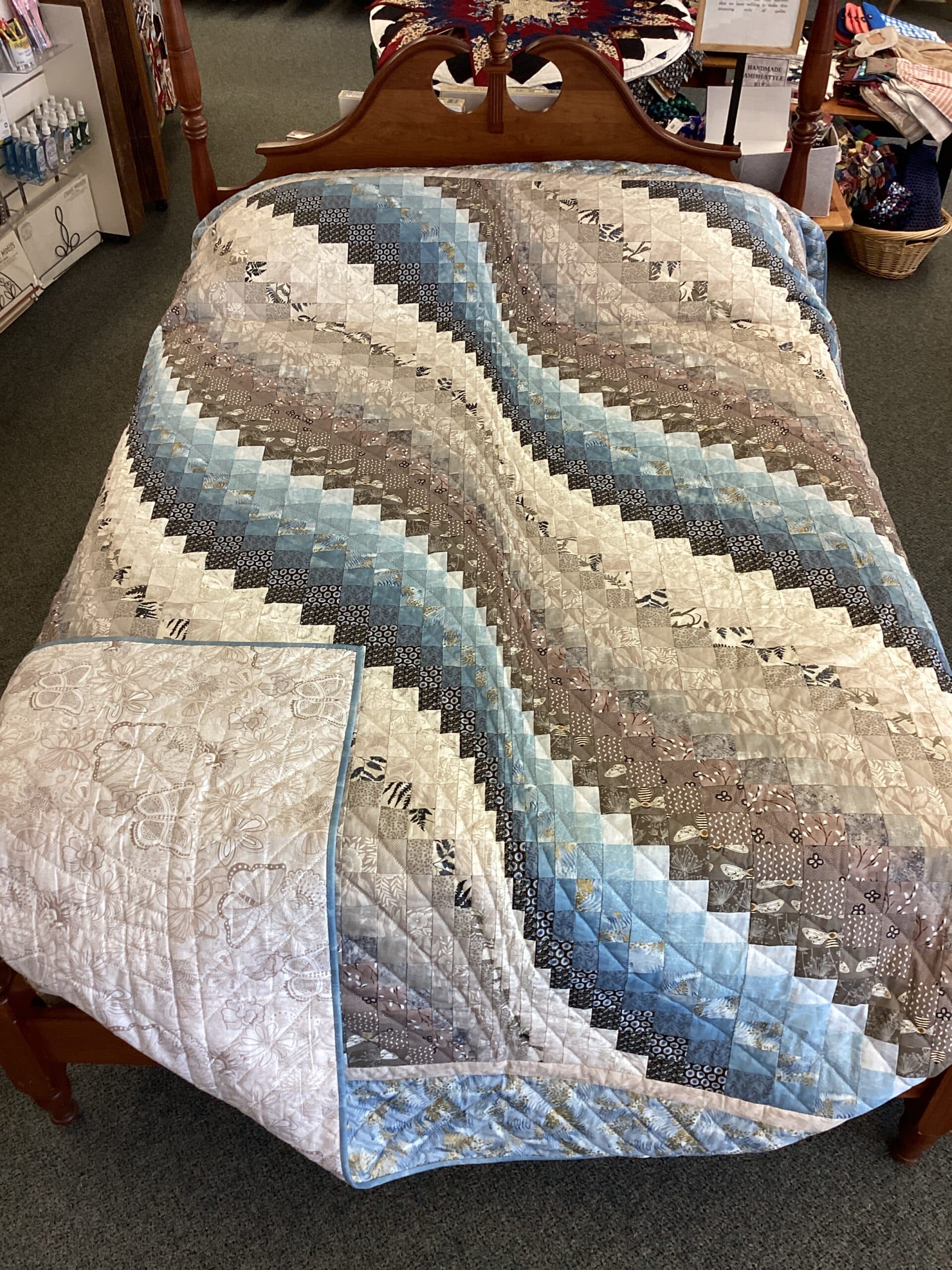 Surf Song in Blue Bargello