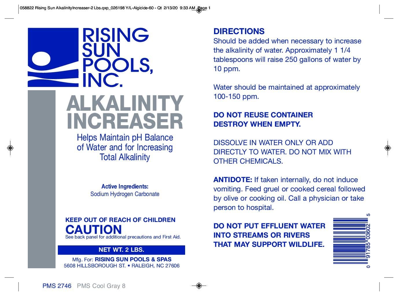 Spa Alkalinity Increaser 2lb. RSP