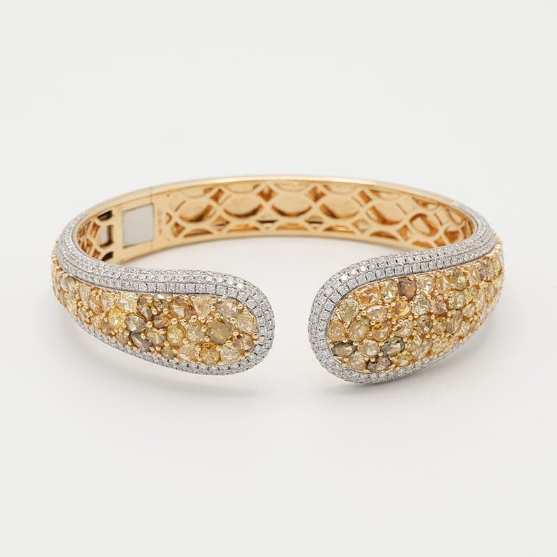 Fancy Yellow Diamond Cuff Bracelet