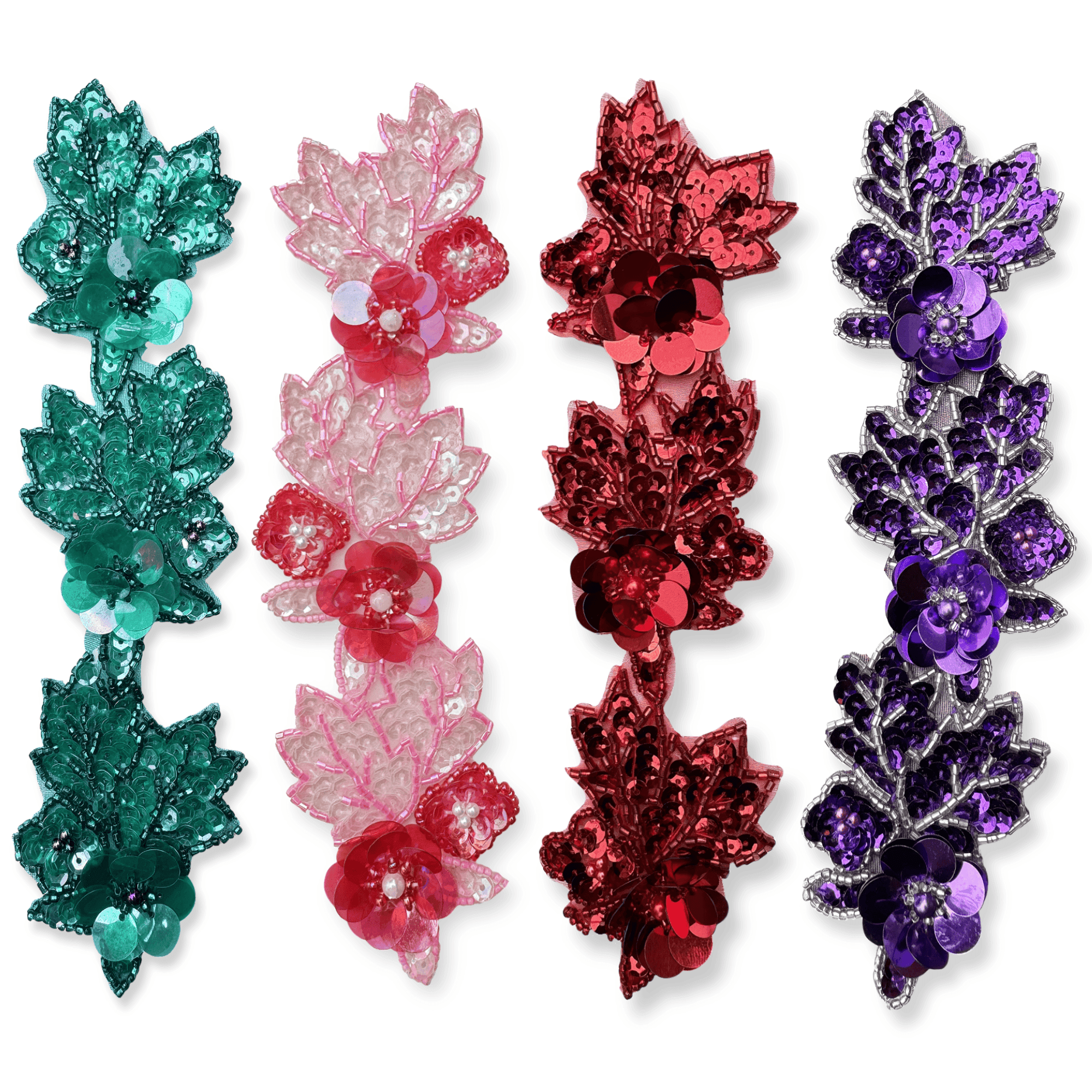 Garden Blossom Beaded Sequin Appliqué