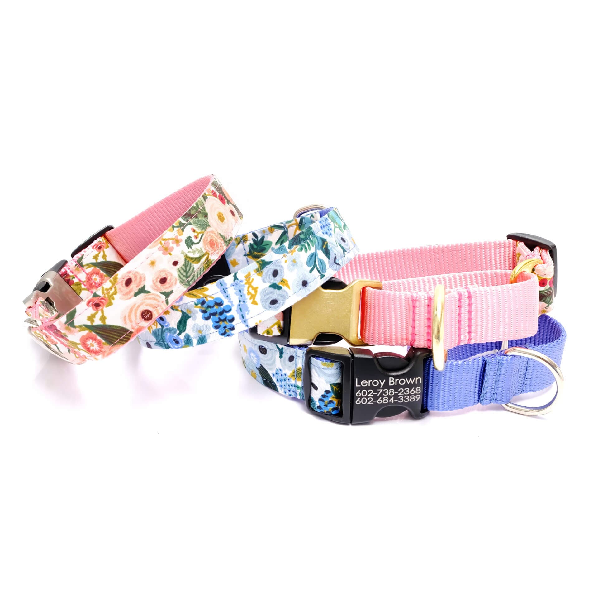 Petite Rose Floral Martingale Collar