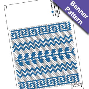 W101 – Greek Key Mini Square Beaded Banner Pattern