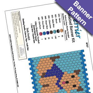W107 – Terrier Youth Beaded Banner Pattern