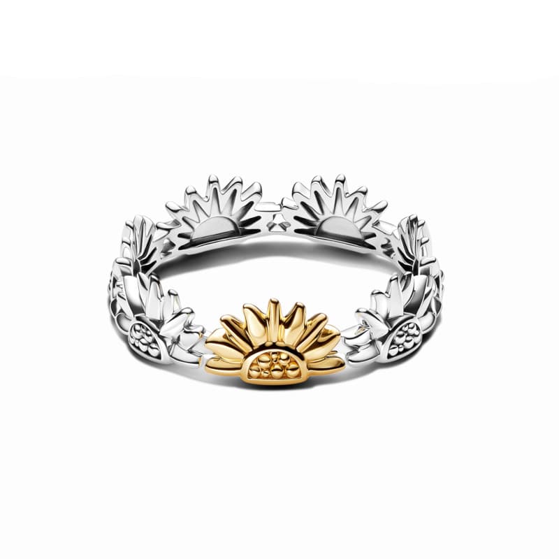 Sunflower Two-Tone Band Ring