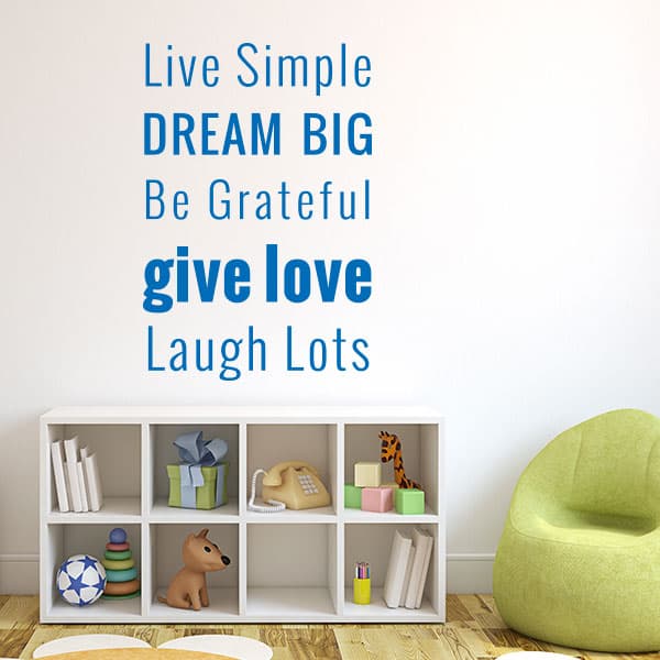 Live Simple Wall Decal