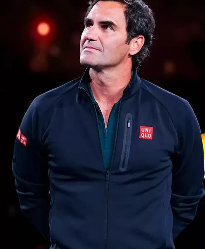 US Open Roger Federer Navy Blue Jacket